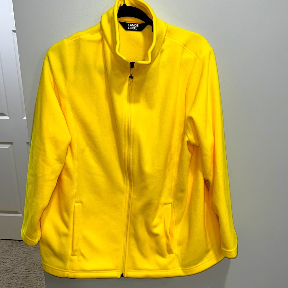 Lands End Fleece Jacket Sunny yellow 1X